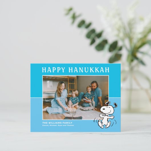 Peanuts | Snoopy Happy Chanoeka Feestdagenkaart (Staand voorkant)