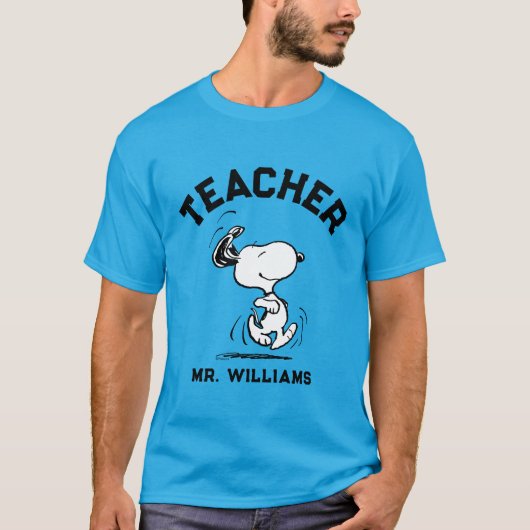 Peanuts | Snoopy Happy Dance Teacher T-shirt (Voorkant)