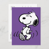 Peanuts | Snoopy Happy Smile Dance Briefkaart (Voorkant / Achterkant)