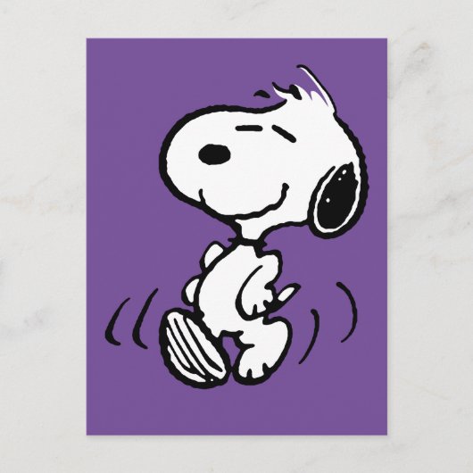 Peanuts | Snoopy Happy Smile Dance Briefkaart (Voorkant)