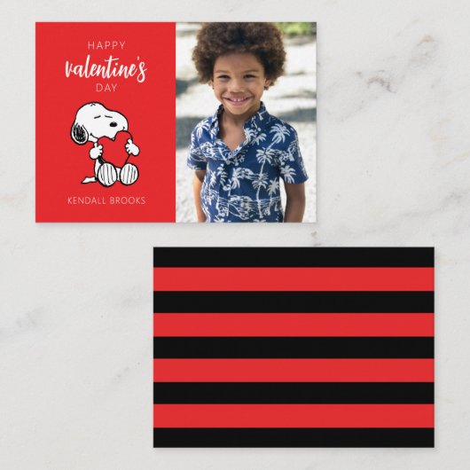 Peanuts | Snoopy Hart Knuffel Notitiekaartje (Voorkant / Achterkant)