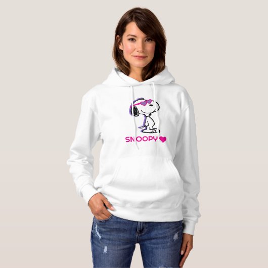 Peanuts | Snoopy Hart Zonnebril Hoodie (Voorkant volledig)