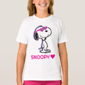 Peanuts | Snoopy Hart Zonnebril T-shirt (Voorkant)
