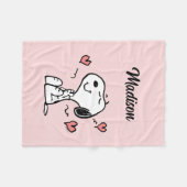 Peanuts | Snoopy Hartjes Fleece Deken (Voorkant (Horizontaal))
