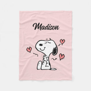 Peanuts   Snoopy Hartjes Fleece Deken