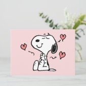 Peanuts | Snoopy Hartjes Kaart (Staand voorkant)