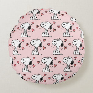 Peanuts   Snoopy Hartjes Rond Kussen