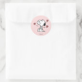 Peanuts | Snoopy Hartjes Ronde Sticker (Tas)
