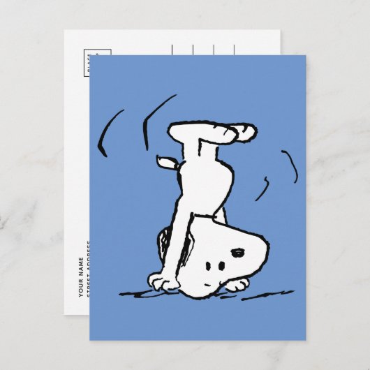 Peanuts | Snoopy Headstand Briefkaart (Voorkant / Achterkant)
