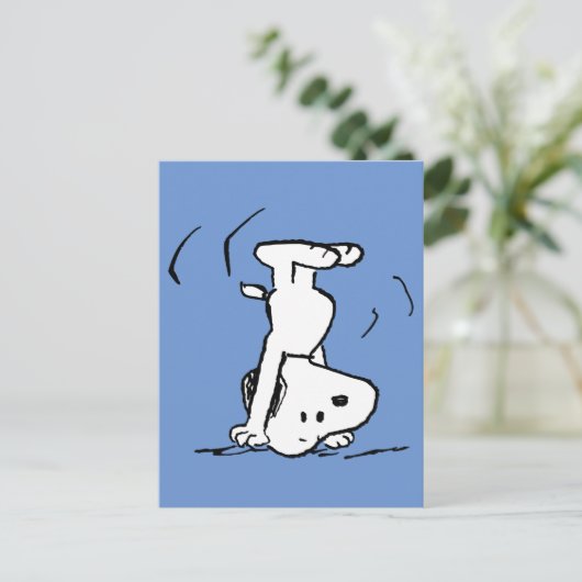 Peanuts | Snoopy Headstand Briefkaart (Staand voorkant)