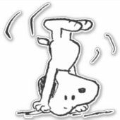 Peanuts | Snoopy Headstand Sticker (Voorkant)
