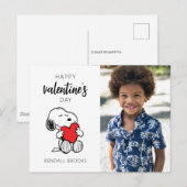 Peanuts | Snoopy Heart Knuffel Briefkaart (Voorkant / Achterkant)