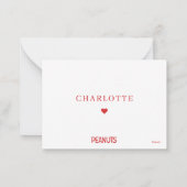 Peanuts | Snoopy Heart Photo Valentine Notitiekaartje (Achterkant)