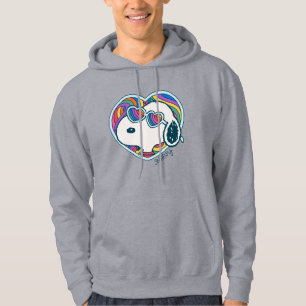 Peanuts   Snoopy Heart Rainbow Hoodie