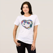 Peanuts | Snoopy Heart Rainbow Tri-Blend Shirt (Voorkant volledig)