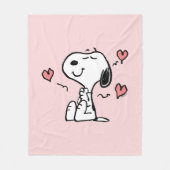 Peanuts | Snoopy Hearts Fleece Deken (Voorkant)