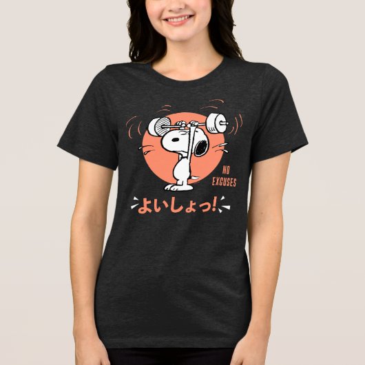 Peanuts | Snoopy Hefgewichten Tri-Blend Shirt (Voorkant)