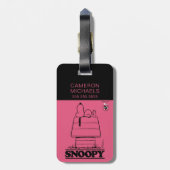 Peanuts | Snoopy het geheim van het leven Bagagelabel (Achterkant verticaal)