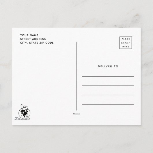 Peanuts | Snoopy het geheim van het leven Briefkaart (Achterkant)