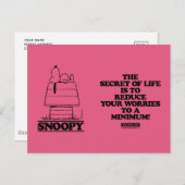 Peanuts | Snoopy het geheim van het leven Briefkaart (Voorkant / Achterkant)