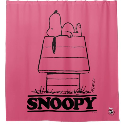 Peanuts | Snoopy het geheim van het leven Douchegordijn (Voorkant)