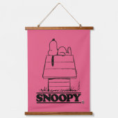 Peanuts | Snoopy het geheim van het leven Hangend Wandkleed (Voorkant)