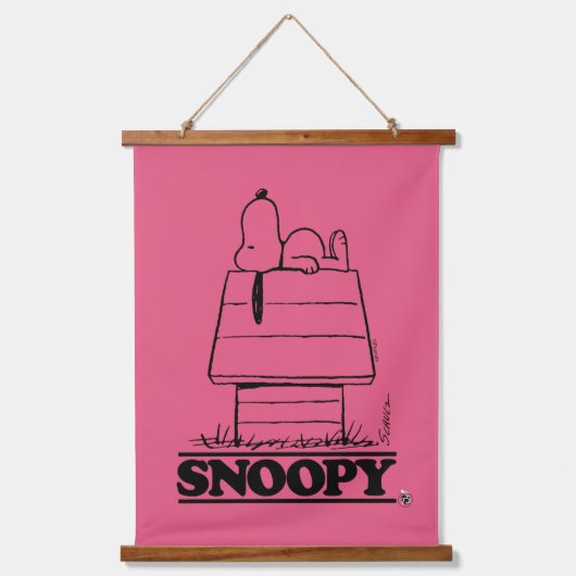 Peanuts | Snoopy het geheim van het leven Hangend Wandkleed (Voorkant)