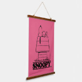 Peanuts | Snoopy het geheim van het leven Hangend Wandkleed (Gebogen)