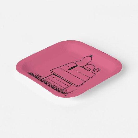 Peanuts | Snoopy het geheim van het leven Papieren Bordje (Gebogen)