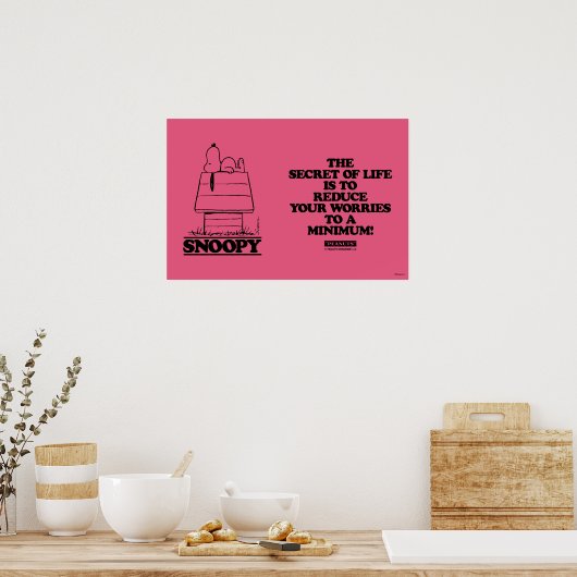 Peanuts | Snoopy het geheim van het leven Poster (Keuken)