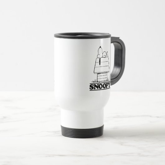 Peanuts | Snoopy het geheim van het leven Reisbeker (Voorkant rechts)