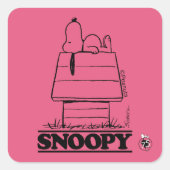 Peanuts | Snoopy het geheim van het leven Vierkante Sticker (Voorkant)