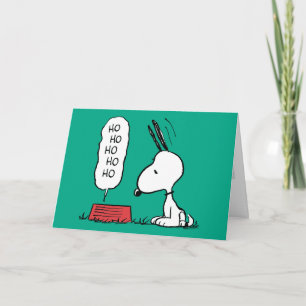 Peanuts   Snoopy Ho Ho Ho Voedsel Schaaltje Feestdagen Kaart