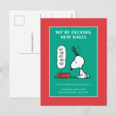 Peanuts | Snoopy Ho Ho Ho Voedsel Schaaltje Feestdagenkaart (Voorkant / Achterkant)