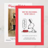 Peanuts | Snoopy Ho Ho Ho Voedsel Schaaltje Feestdagenkaart (Voorkant / Achterkant)