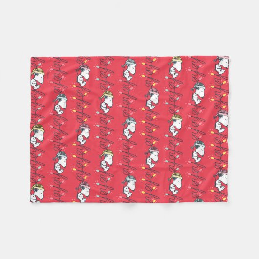 Peanuts | Snoopy Holiday Ho Ho Holiday Fleece Deken (Voorkant (Horizontaal))