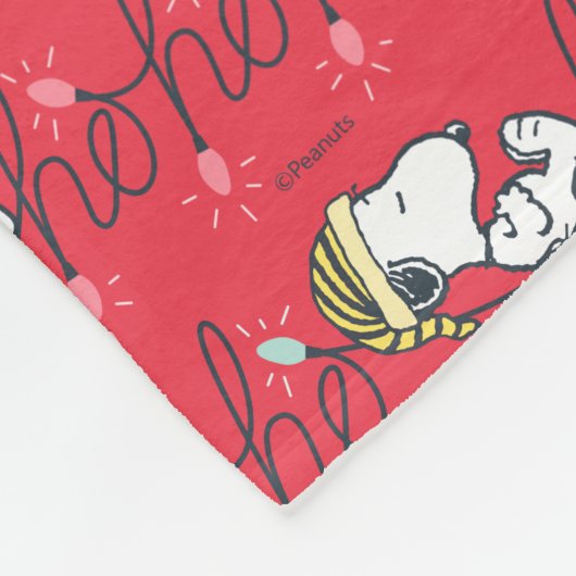Peanuts | Snoopy Holiday Ho Ho Holiday Fleece Deken (Hoek)