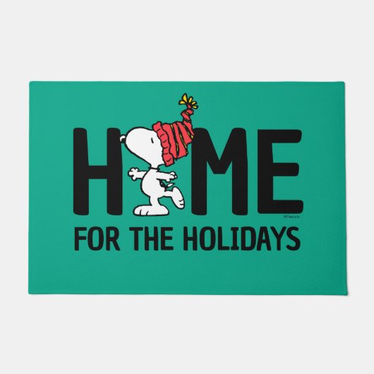 Peanuts | Snoopy Home voor de Feestdagen Deurmat (Voorkant)