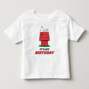 Peanuts Snoopy Hondenhok Verjaardag Peuter T-shirt