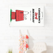 Peanuts Snoopy Hondenhok Verjaardagsbanner Spandoek (Insitu)
