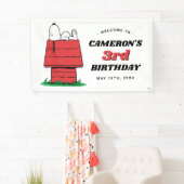 Peanuts Snoopy Hondenhok Verjaardagsbanner Spandoek (Insitu)