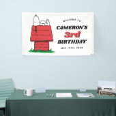 Peanuts Snoopy Hondenhok Verjaardagsbanner Spandoek (Beurs)