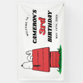 Peanuts Snoopy Hondenhok Verjaardagsbanner Spandoek (Verticaal)