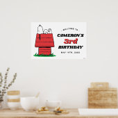 Peanuts Snoopy Hondenhok Verjaardagsposter Poster (Keuken)