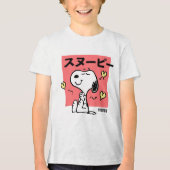 Peanuts | Snoopy Hug Hearts Tri-Blend Shirt (Voorkant)