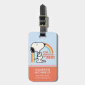 Peanuts | Snoopy Ik ben trots op me Bagagelabel (Voorkant verticaal)