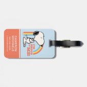 Peanuts | Snoopy Ik ben trots op me Bagagelabel (Achterkant horizontaal)
