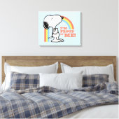 Peanuts | Snoopy Ik ben trots op me Canvas Afdruk (Insitu (Slaapkamer))