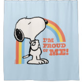 Peanuts | Snoopy Ik ben trots op me Douchegordijn (Voorkant)