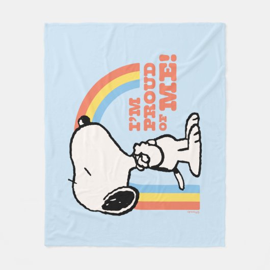 Peanuts | Snoopy Ik ben trots op me Fleece Deken (Voorkant)